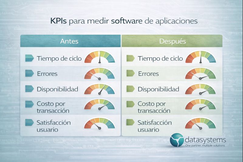 datasystesms - Scorecard de KPIs antes:después